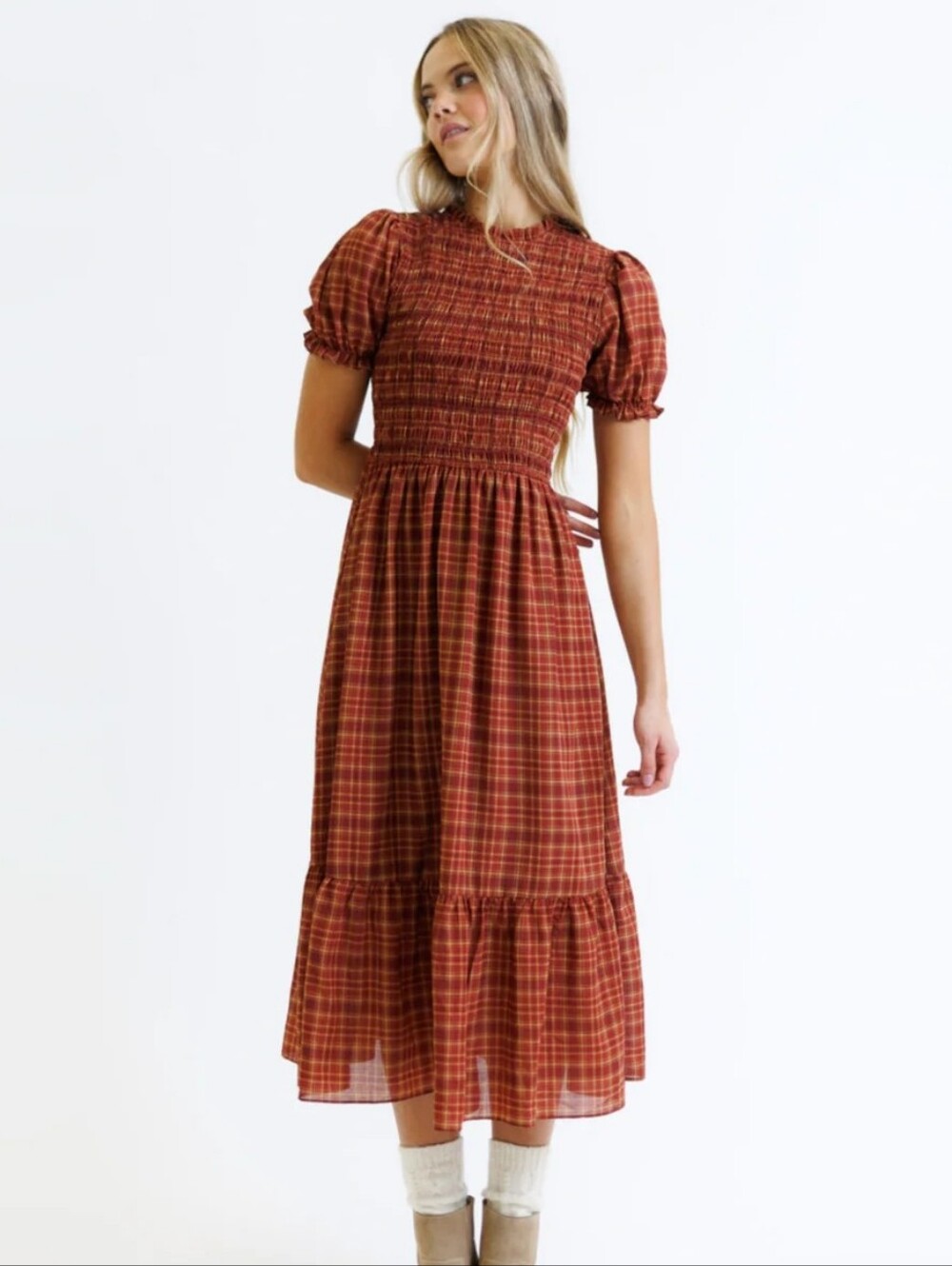 DownEast Fall Forever Dress - Red Multi